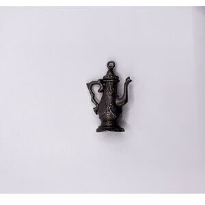 Vintage Sterling Silver Ornate Aladdin's Lamp Coffee Pot Charm